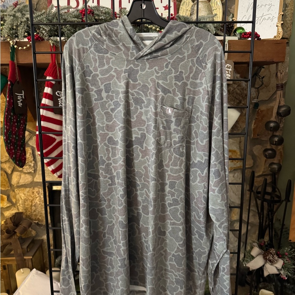 Gray Camouflage Men's Hoodie Shirt